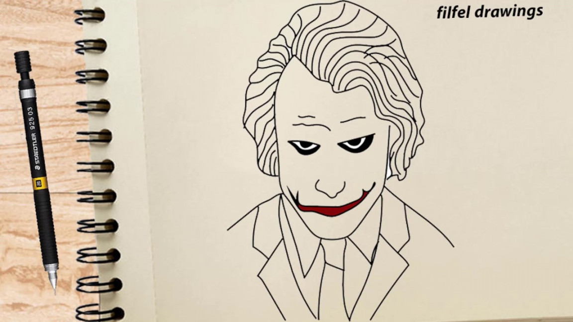 easy drawing  Pencil drawing  how to draw joker  step by step