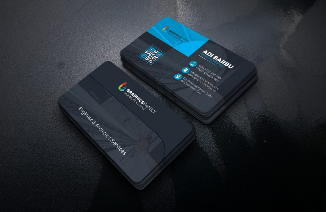 Engineering Business Card Design Template – GraphicsFamily