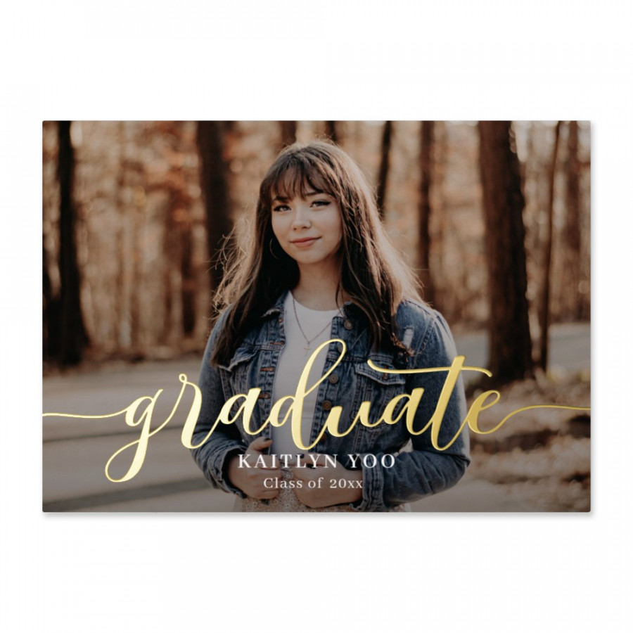 Exquisite Taste Landscape Graduation Announcement Invitation