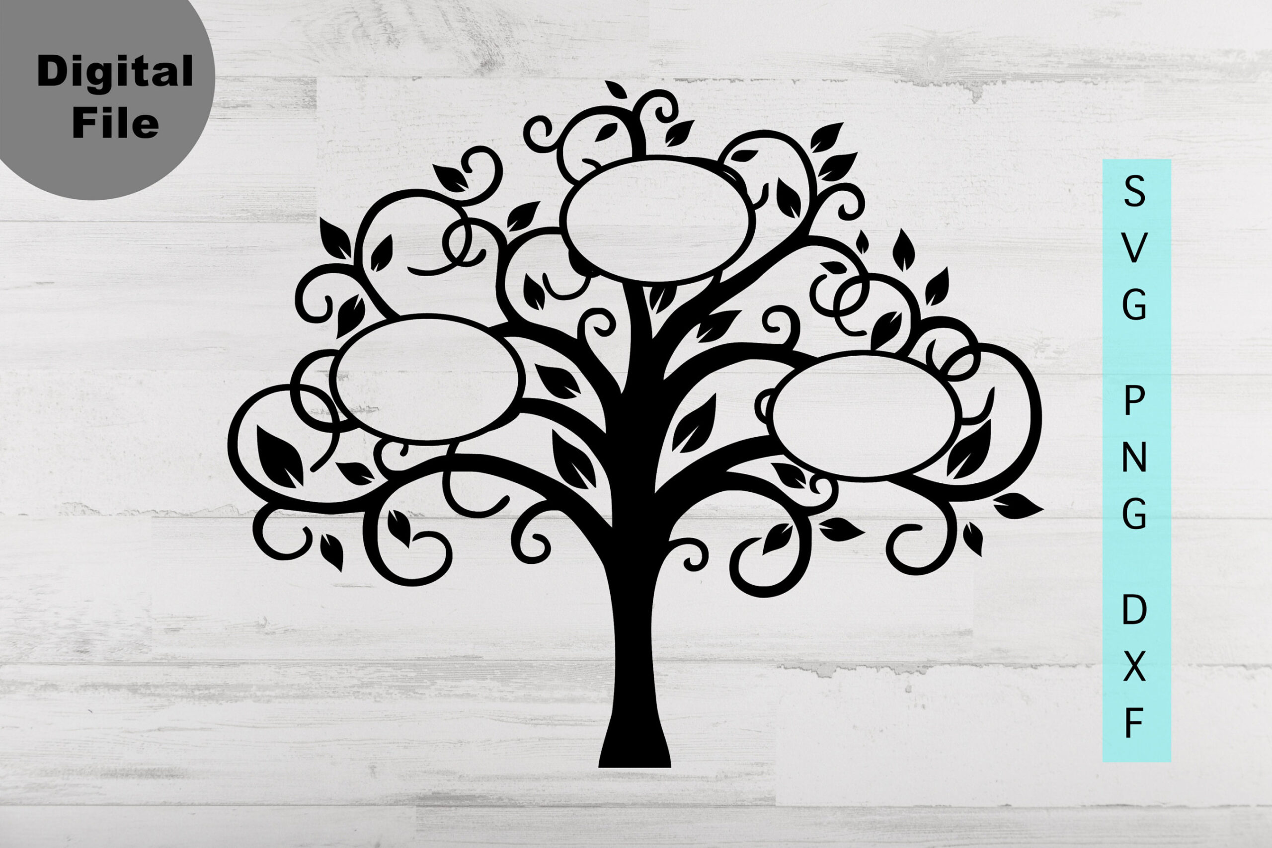 Family Tree - Members Svg Bundle Oval Frame Family Tree - Etsy