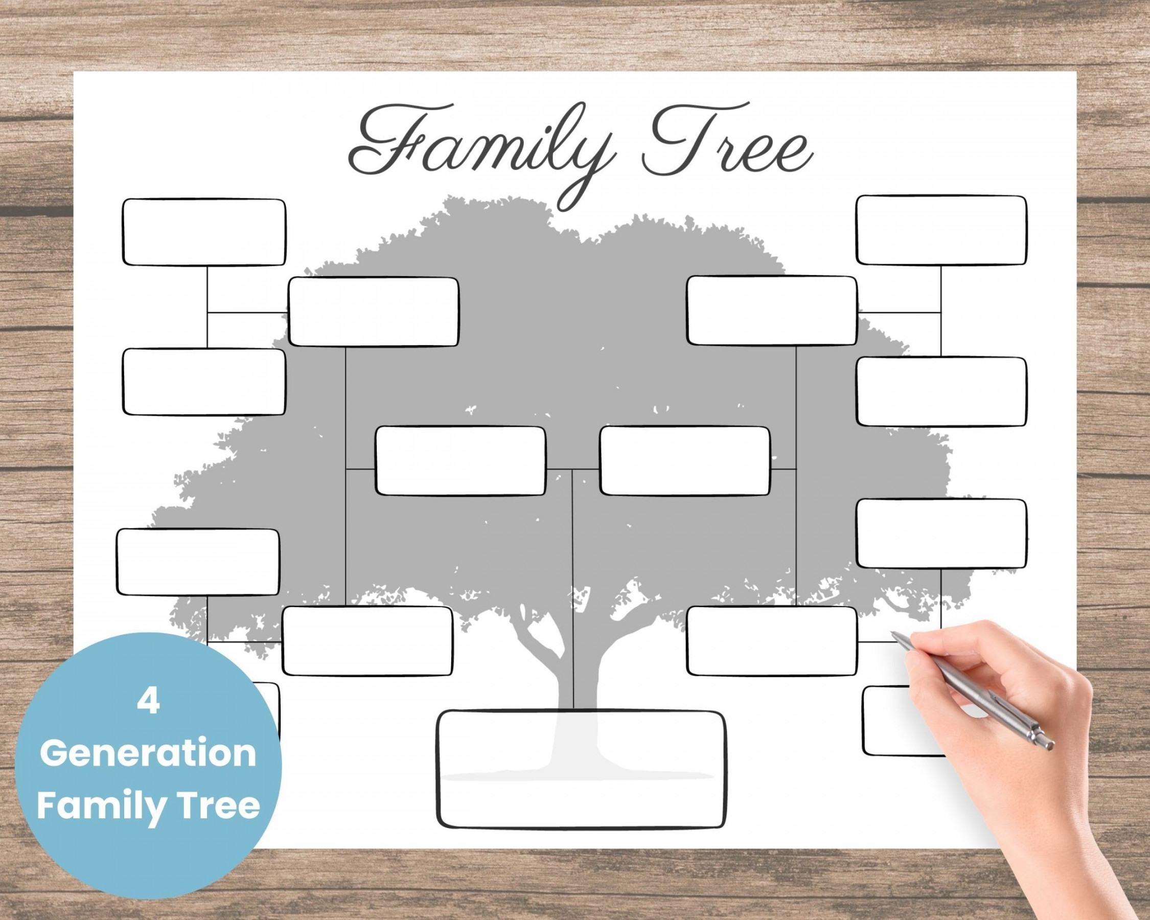 Family Tree Template  Generation Editable Family Tree - Etsy in