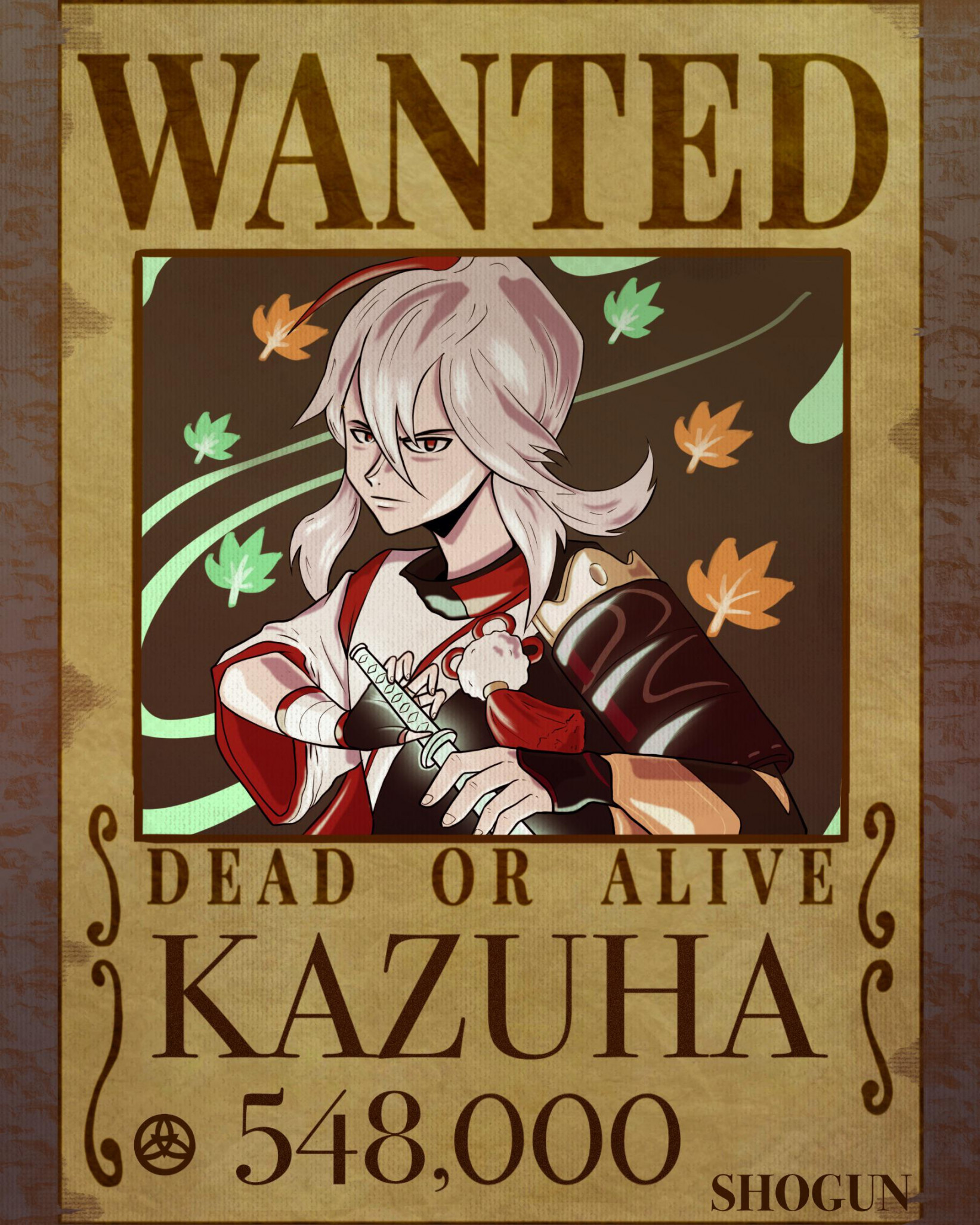 Finished the new quest with Kazuha and drew a wanted poster for