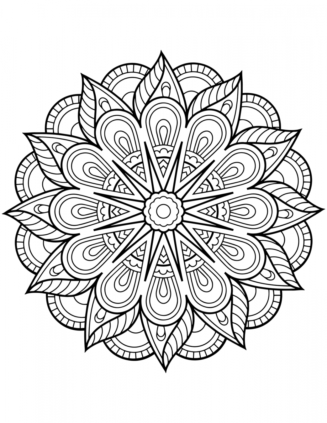 Flower Mandala Coloring Pages - Best Coloring Pages For Kids