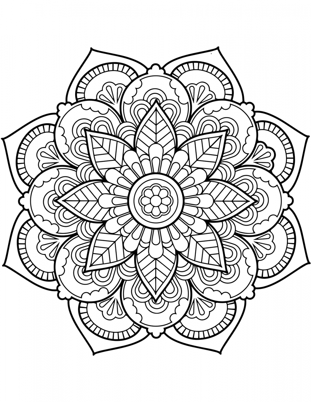 Flower Mandala Coloring Pages - Best Coloring Pages For Kids