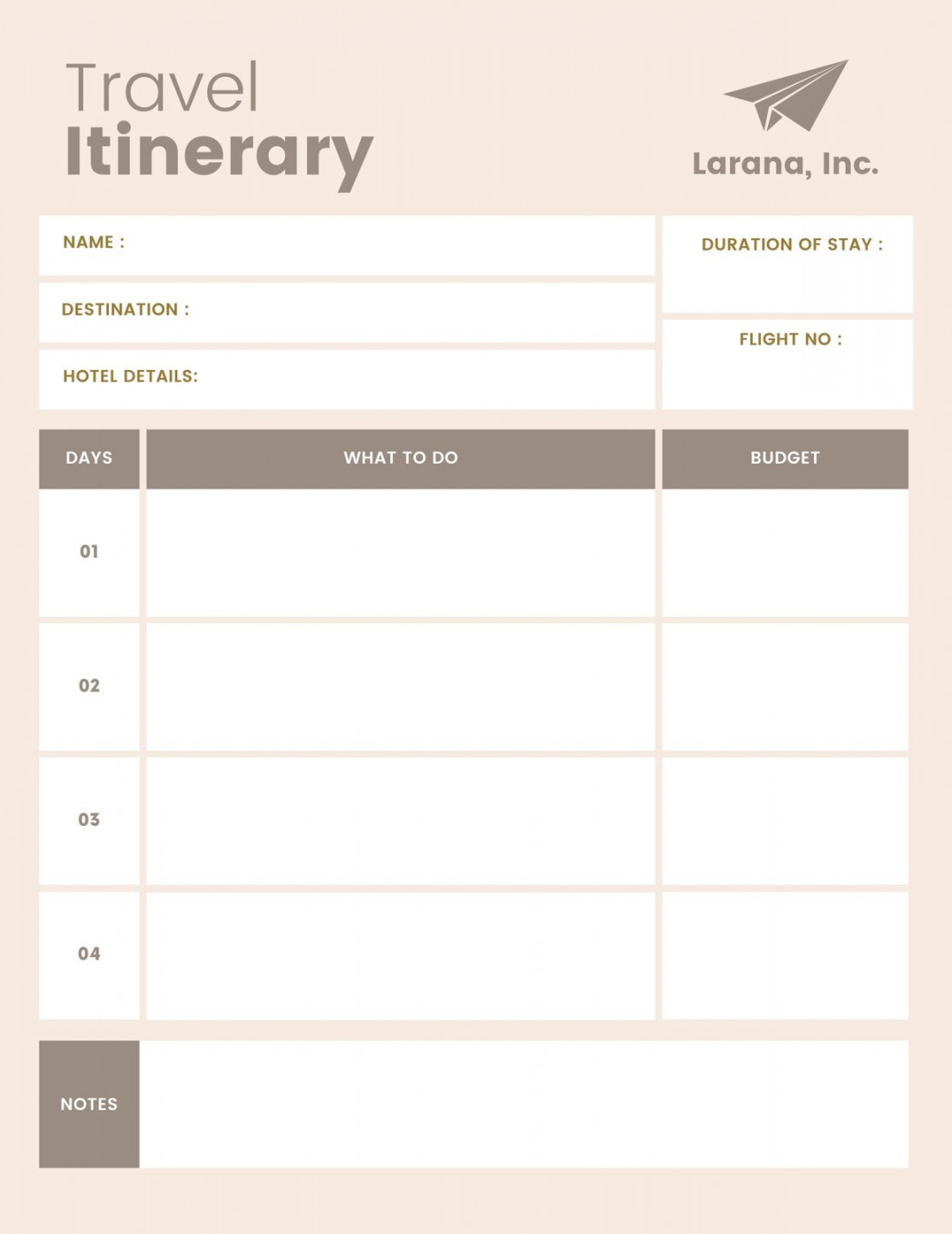 Free and customizable itinerary planner templates  Canva