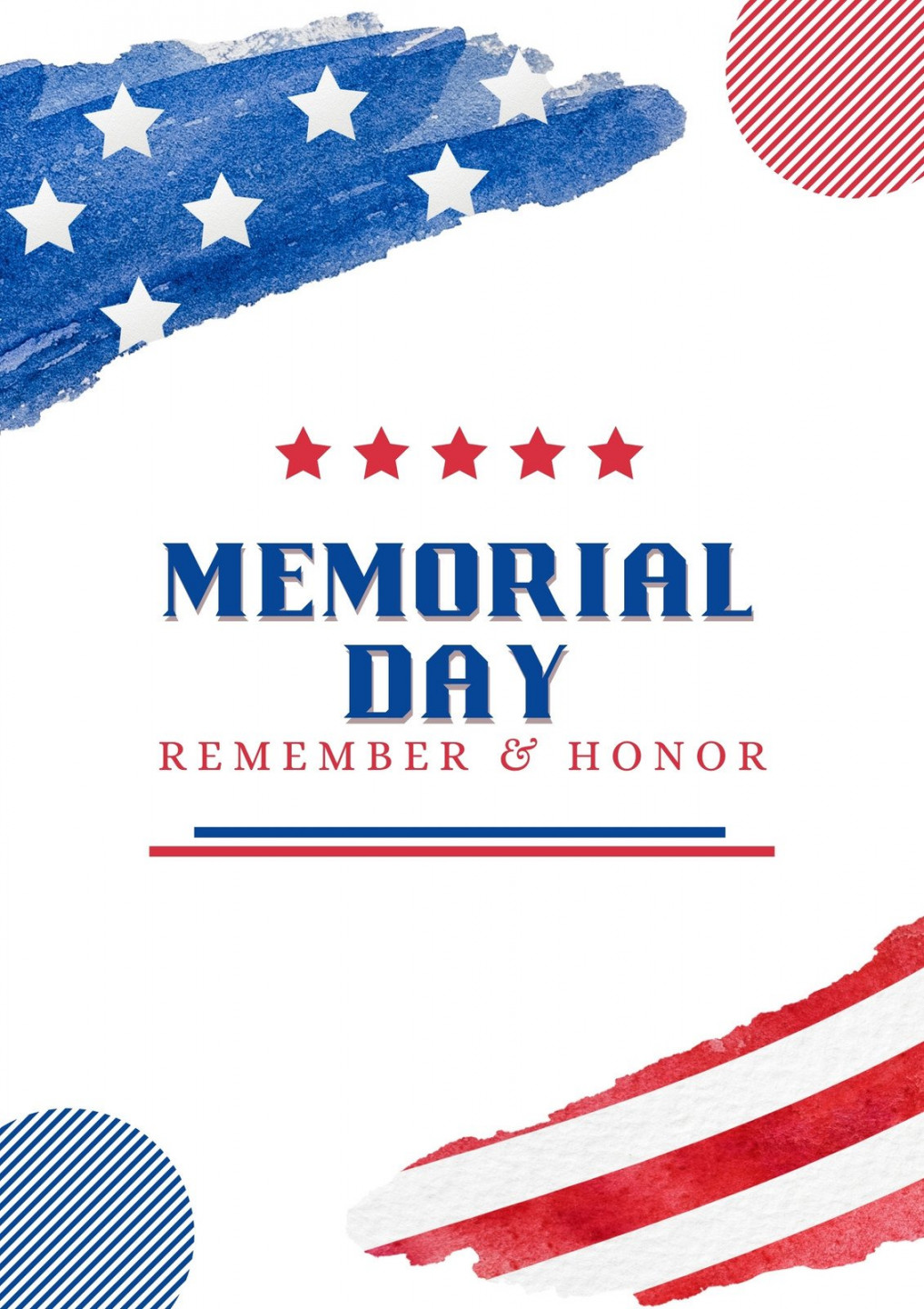 Free and customizable memorial day templates