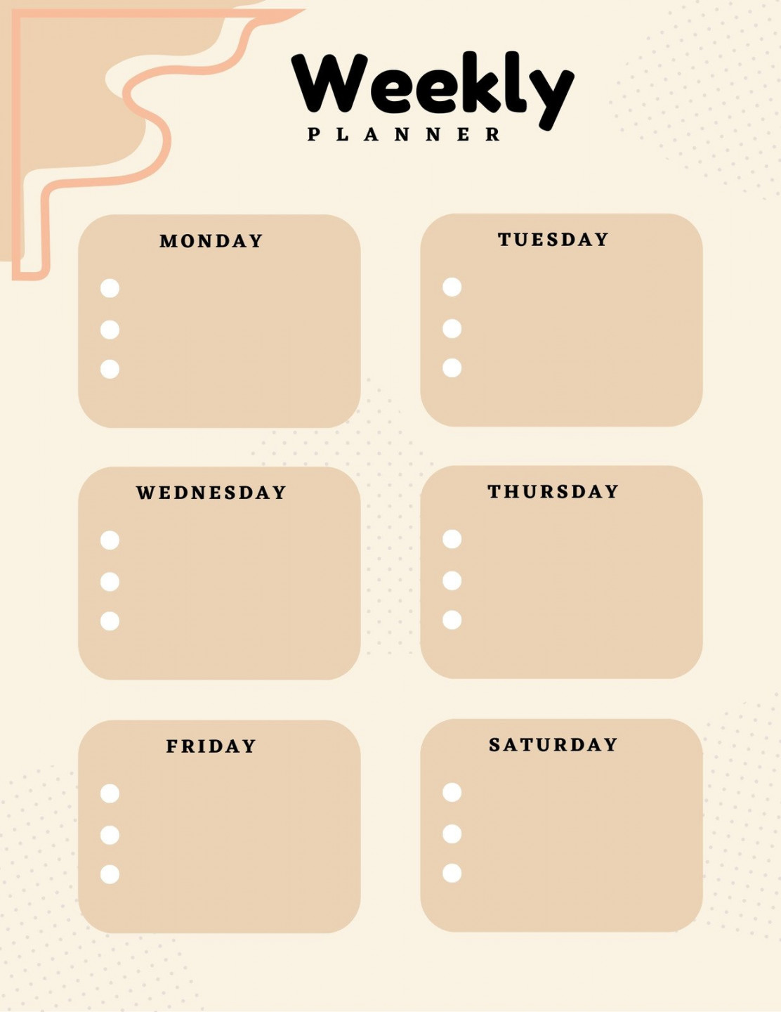 Free and customizable weekly planner templates  Canva