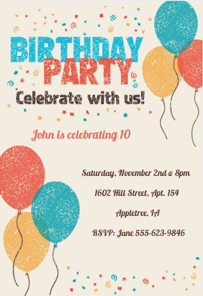 Free Birthday Invitation Designs You Can Print  Free birthday