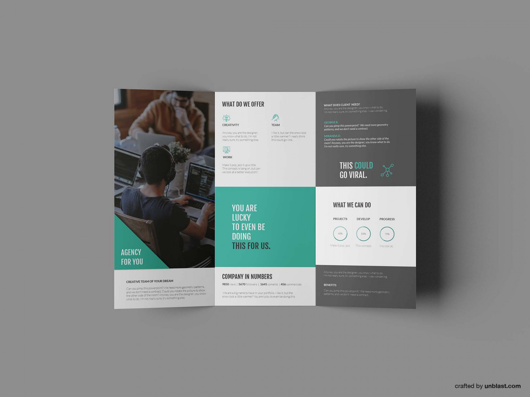 Free Business Trifold Brochure Template (Ai)