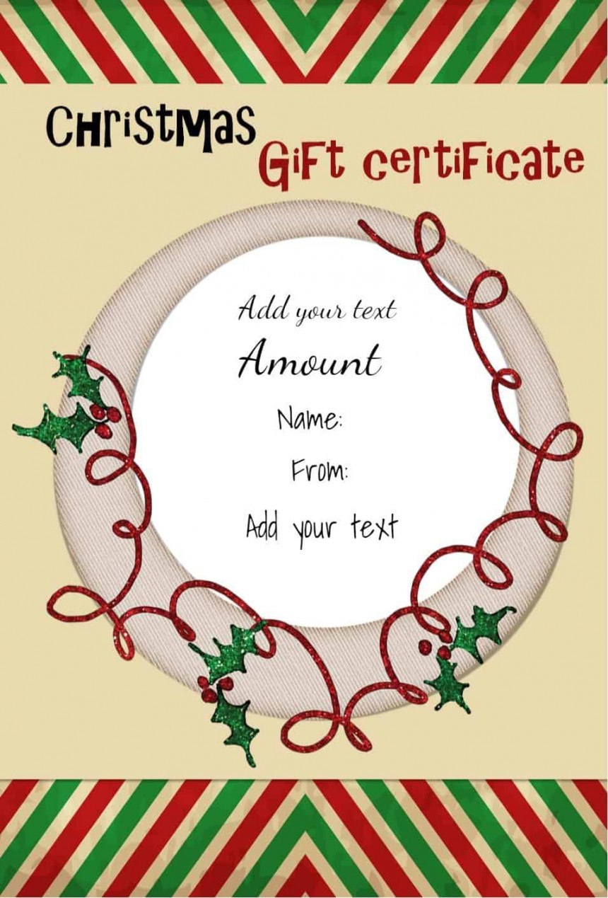 FREE Christmas Gift Certificate Template  Customize & Download