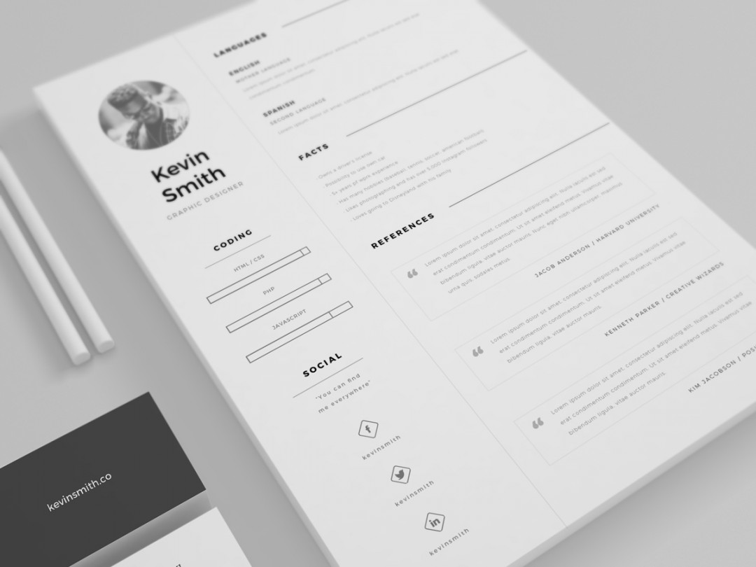 FREE Clean & Minimal Resume Template on Behance