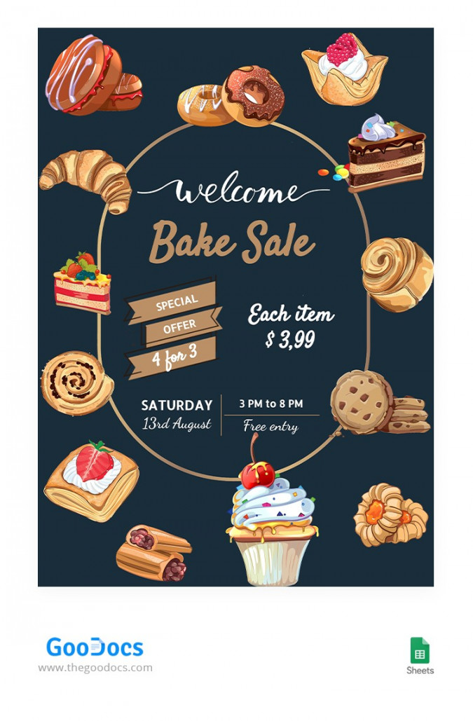 Free Dark Bake Sale Flyer Template In Google Docs