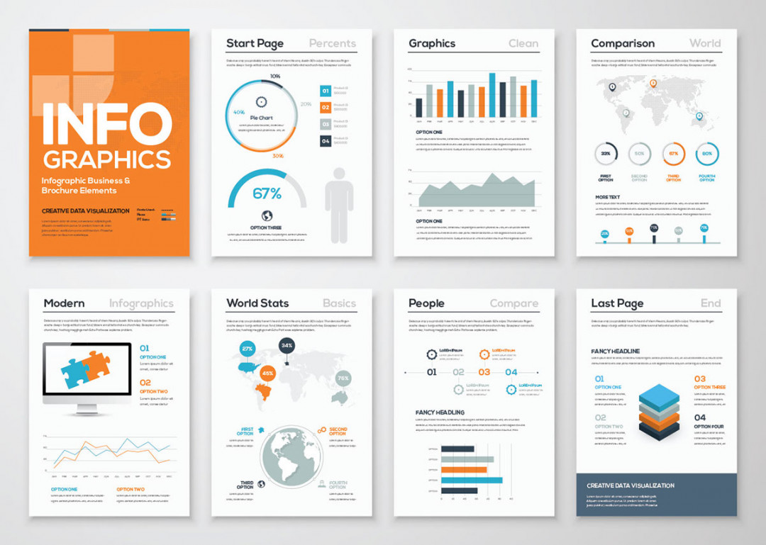 Free Infographic Brochure Template  AI on Behance