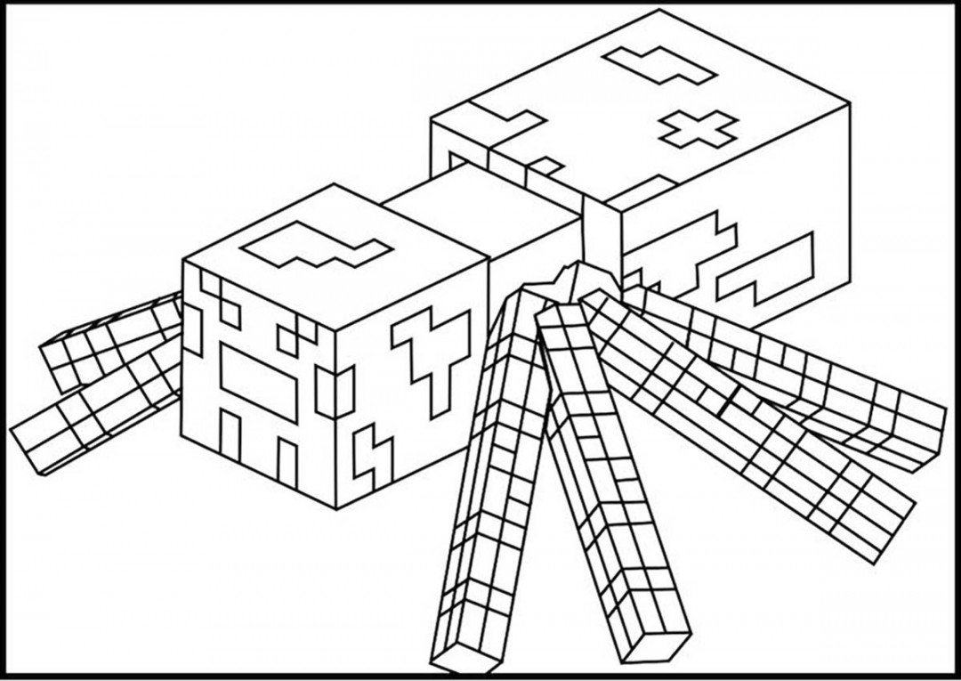 Free Minecraft coloring page to print and color, From the gallery