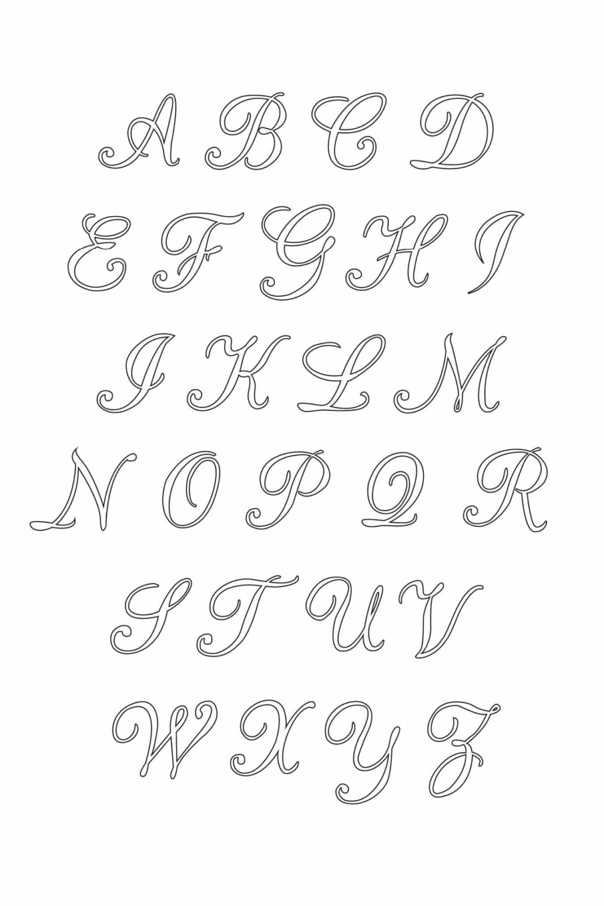 Free Printable Alphabet Calligraphy Letters - Freebie Finding