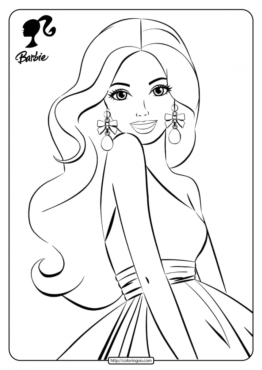 Free Printable Barbie Doll Pdf Coloring Pages   Coloriage