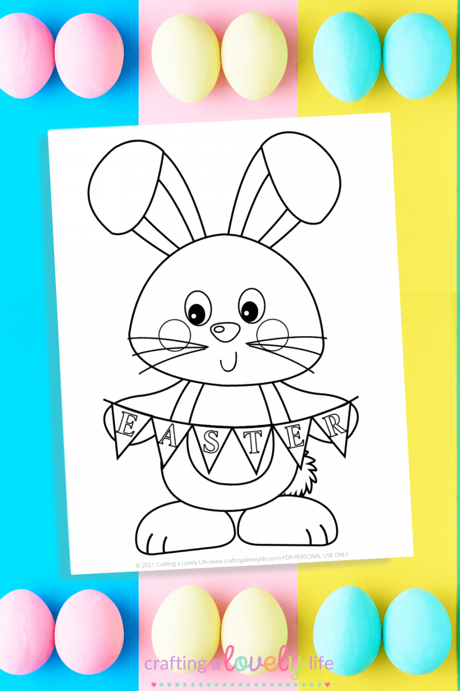 Free Printable Easter Bunny Coloring Pages -