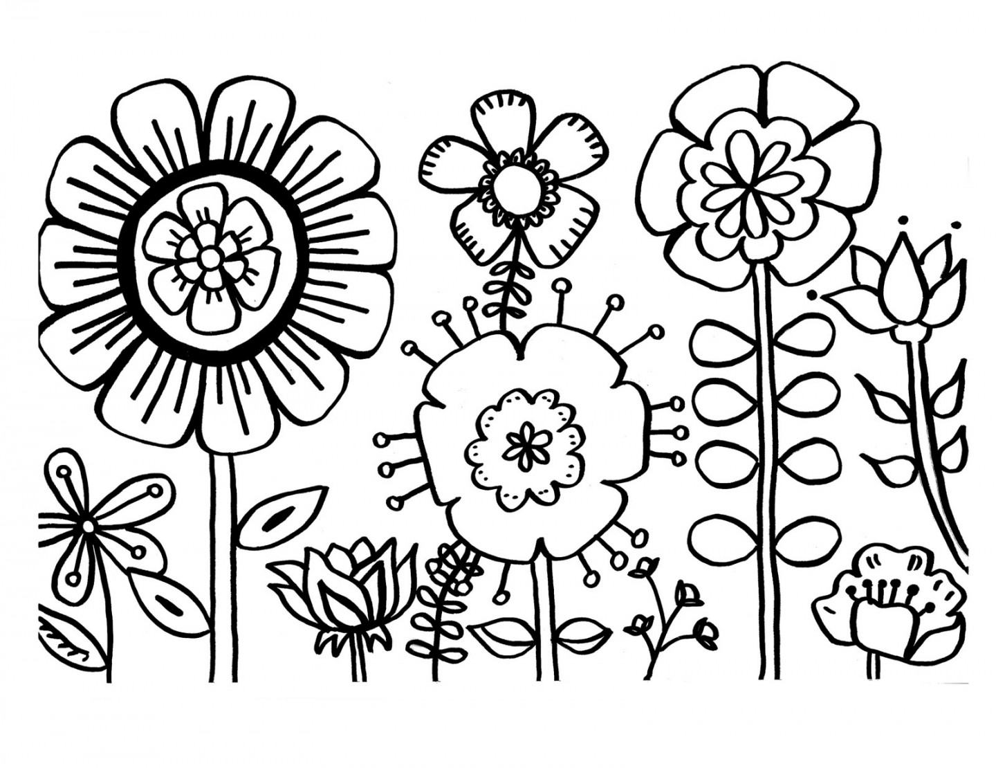 Free Printable Flower Coloring Pages For Kids - Best Coloring