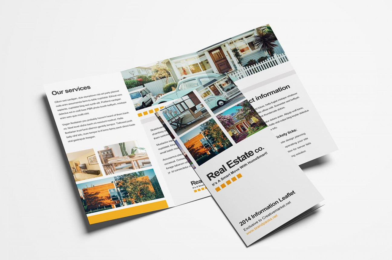 Free Real Estate Trifold Brochure Template in PSD, Ai & Vector