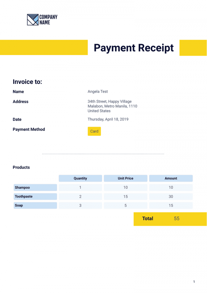 + Free Receipt Templates  Jotform