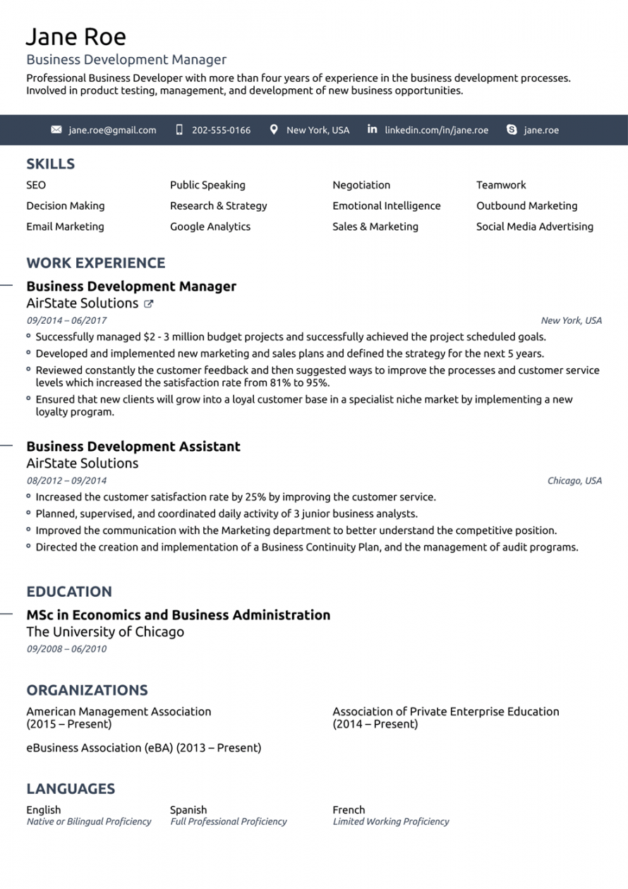 Free Resume Templates for  [Download Now]