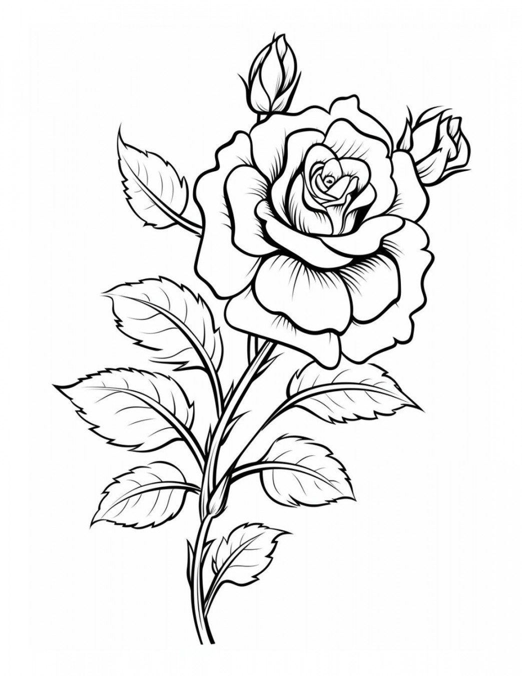 Free Rose Coloring Pages for Kids and Adults to Enjoy!  Skip To