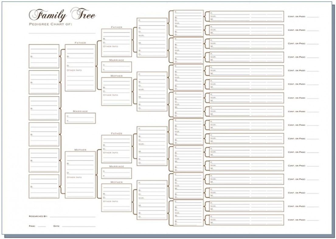 Generation Pedigree chart white  Family tree template excel