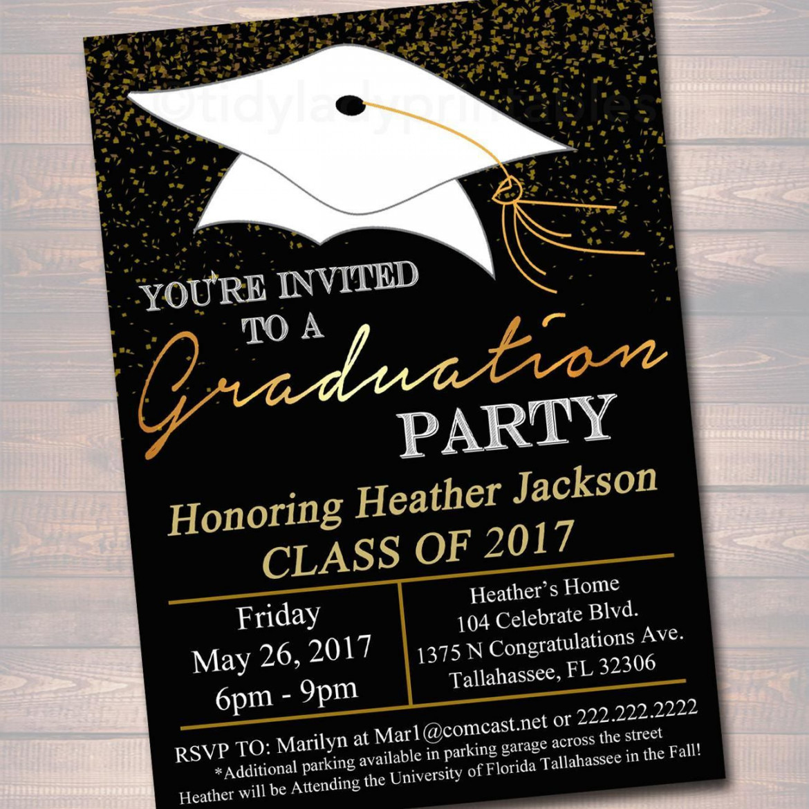 Graduation Party Invitation, High School Graduation Invitation