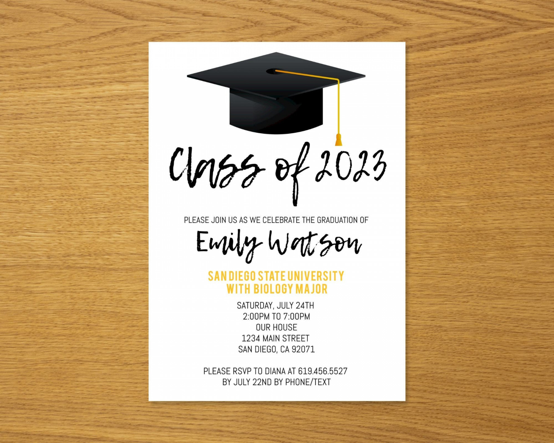 Graduation Party Invitation Template Graduation Announcement