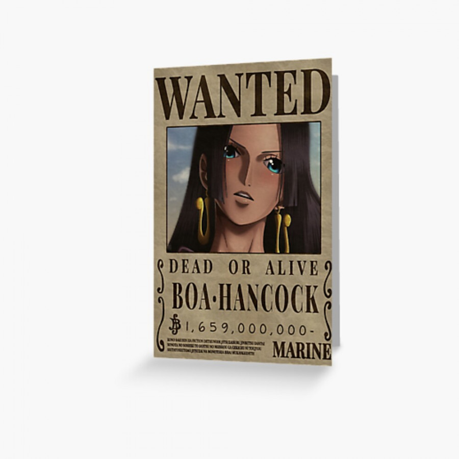 Grußkarte for Sale mit "One Piece Boa Hancock Wanted Pirate