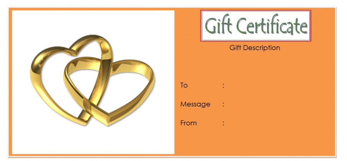 Happy Anniversary Gift Certificate Template FREE (Gold)  Happy