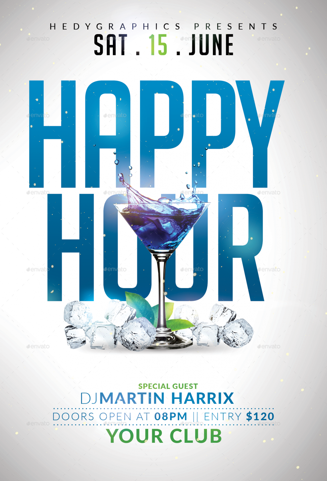 Happy Hour - Flyer Template #Ad #Hour, #affiliate, #Happy