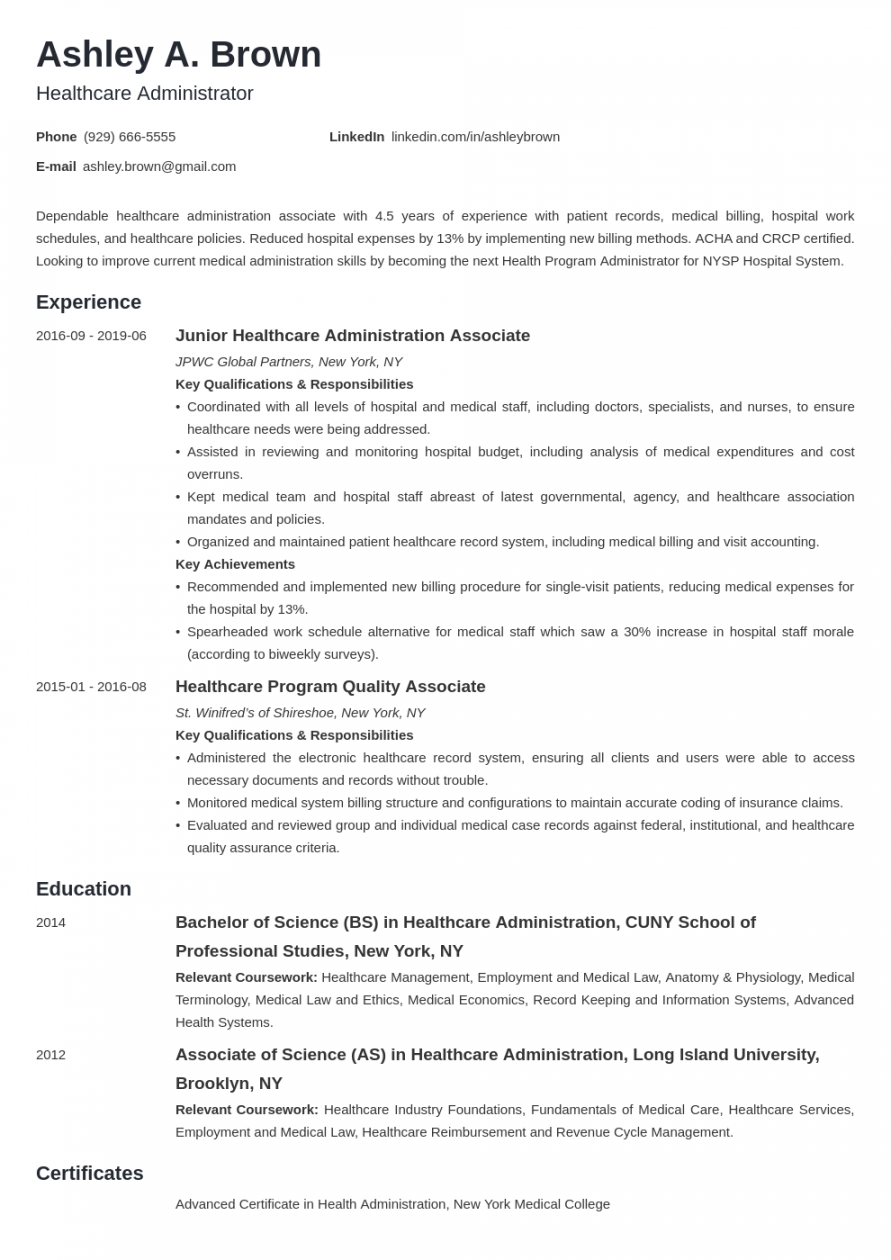 Healthcare Professional Resume: Guide & Samples