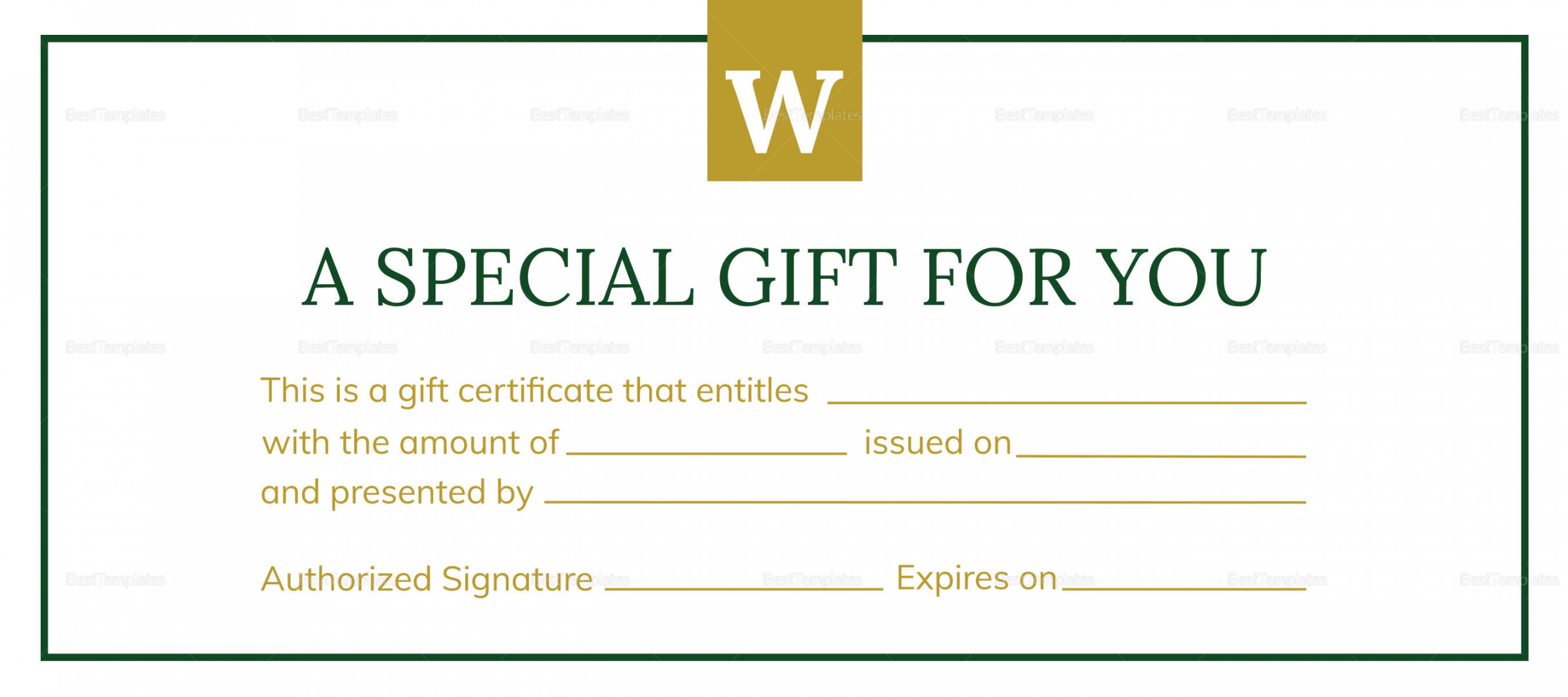 Hotel Gift Certificate Template