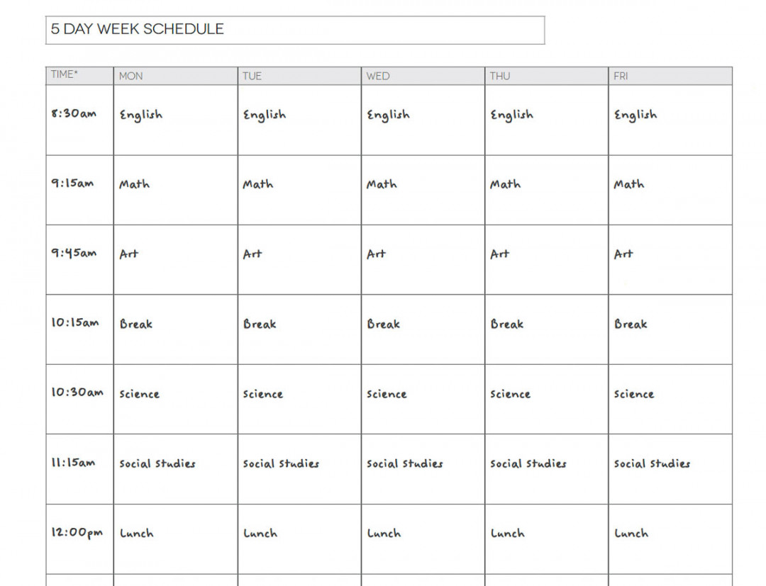 How to Create a Homeschool Schedule (with  Sample Schedules