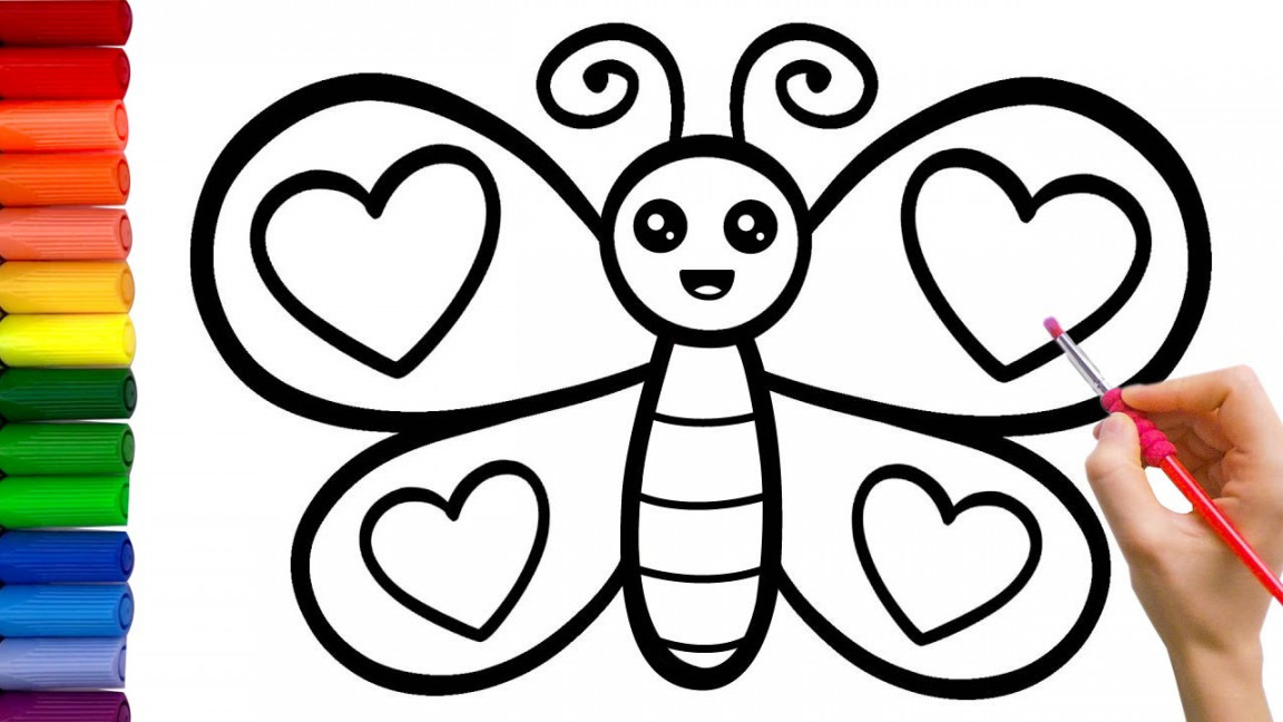 How To Draw Cute Butterfly For Children?