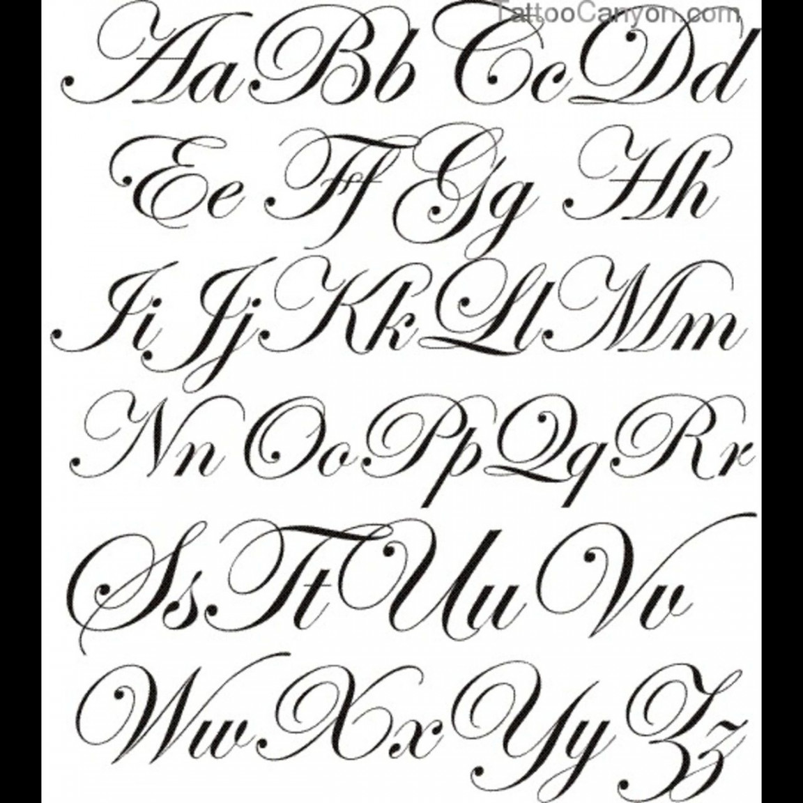 How To Draw Fancy Letters A-Z Step By   Cursive calligraphy