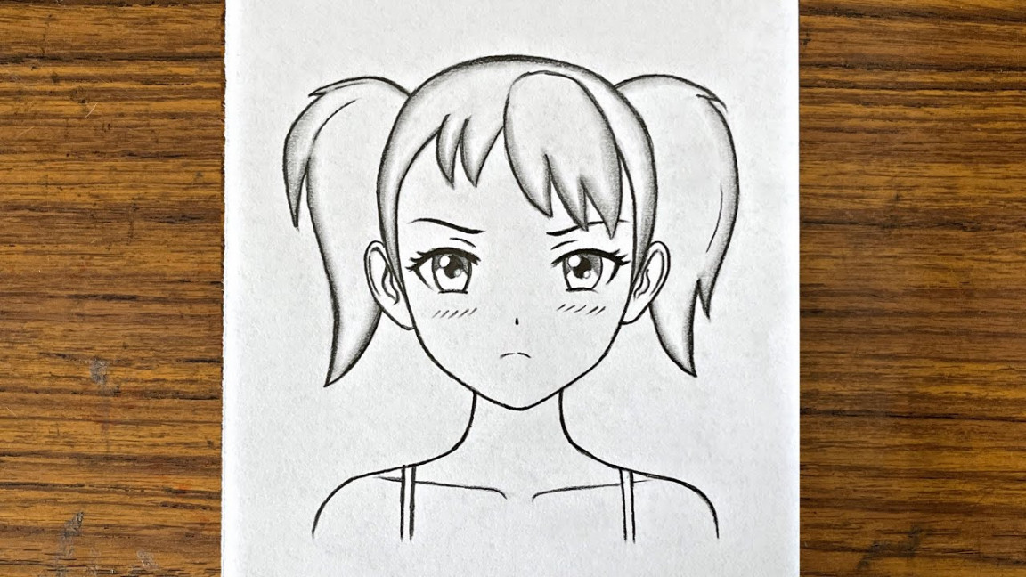 How to draw sad anime girl  Anime drawing tutorial  Easy drawing for  girls step by step