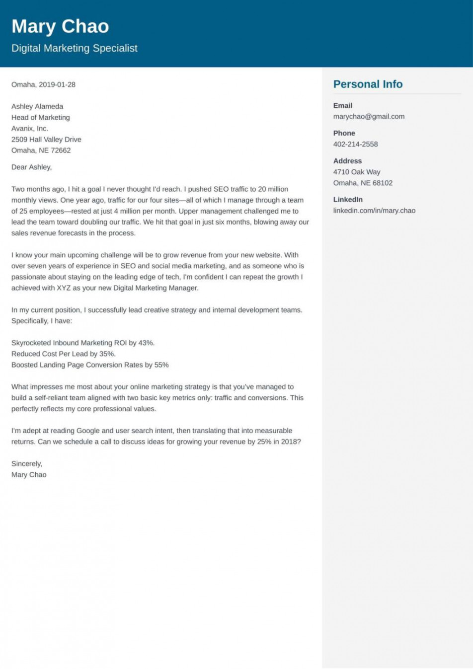 How to Format a Cover Letter: Layout Examples for