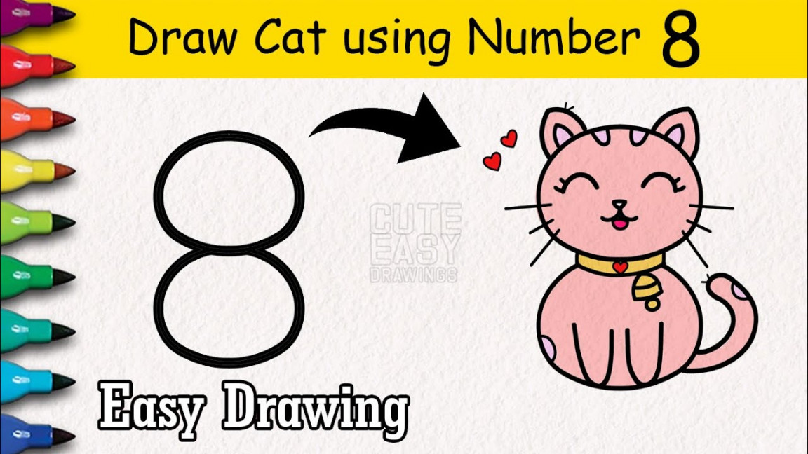 How to Turn  into a Cute Cat, Easy Trick Drawings for Kids