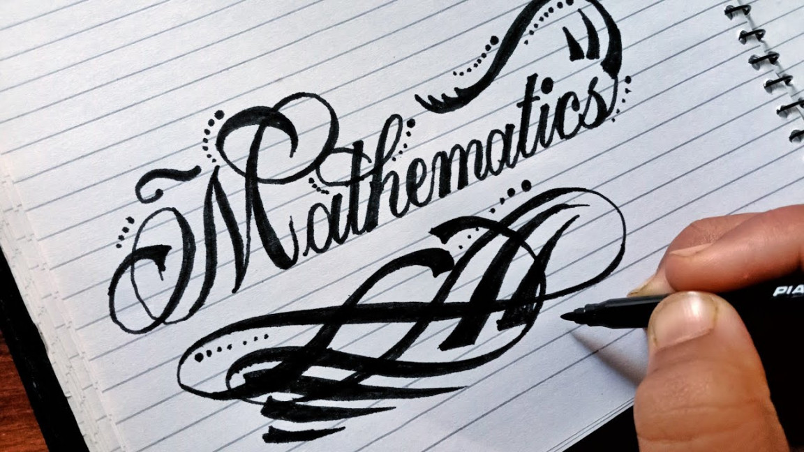 How to Write MATHEMATICS in Beautiful Drawing Cool letters