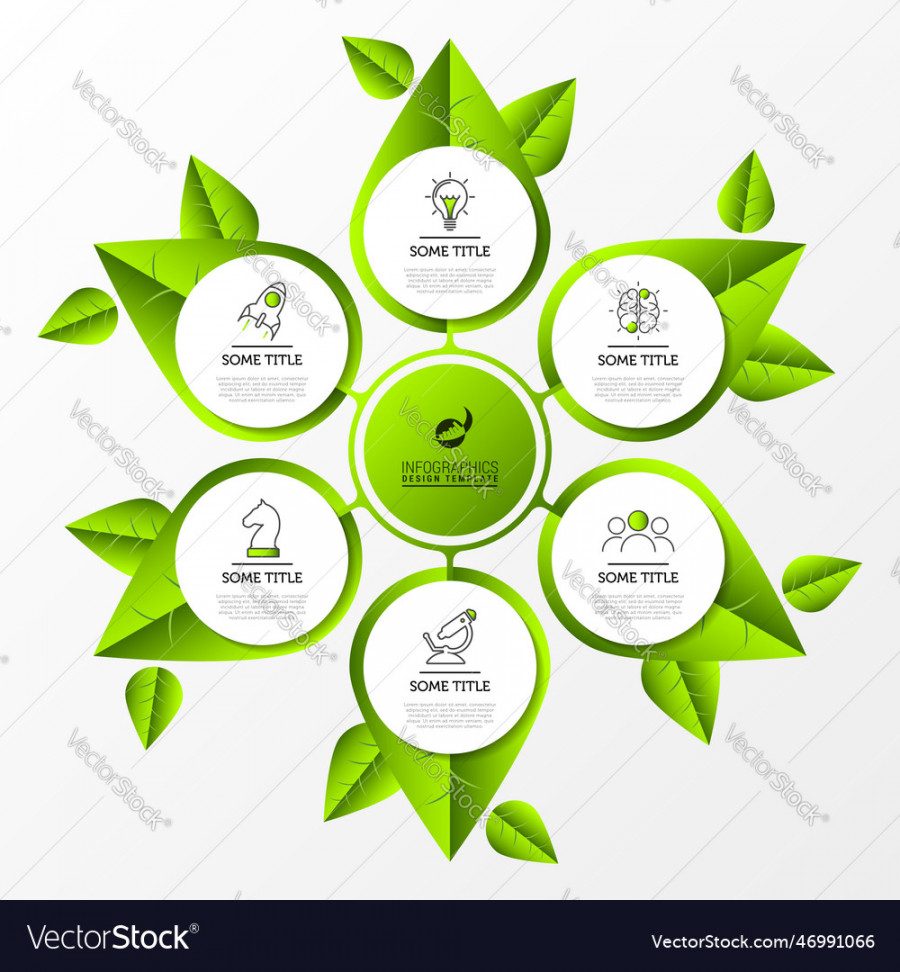 Infographic design template nature concept with  Vector Image