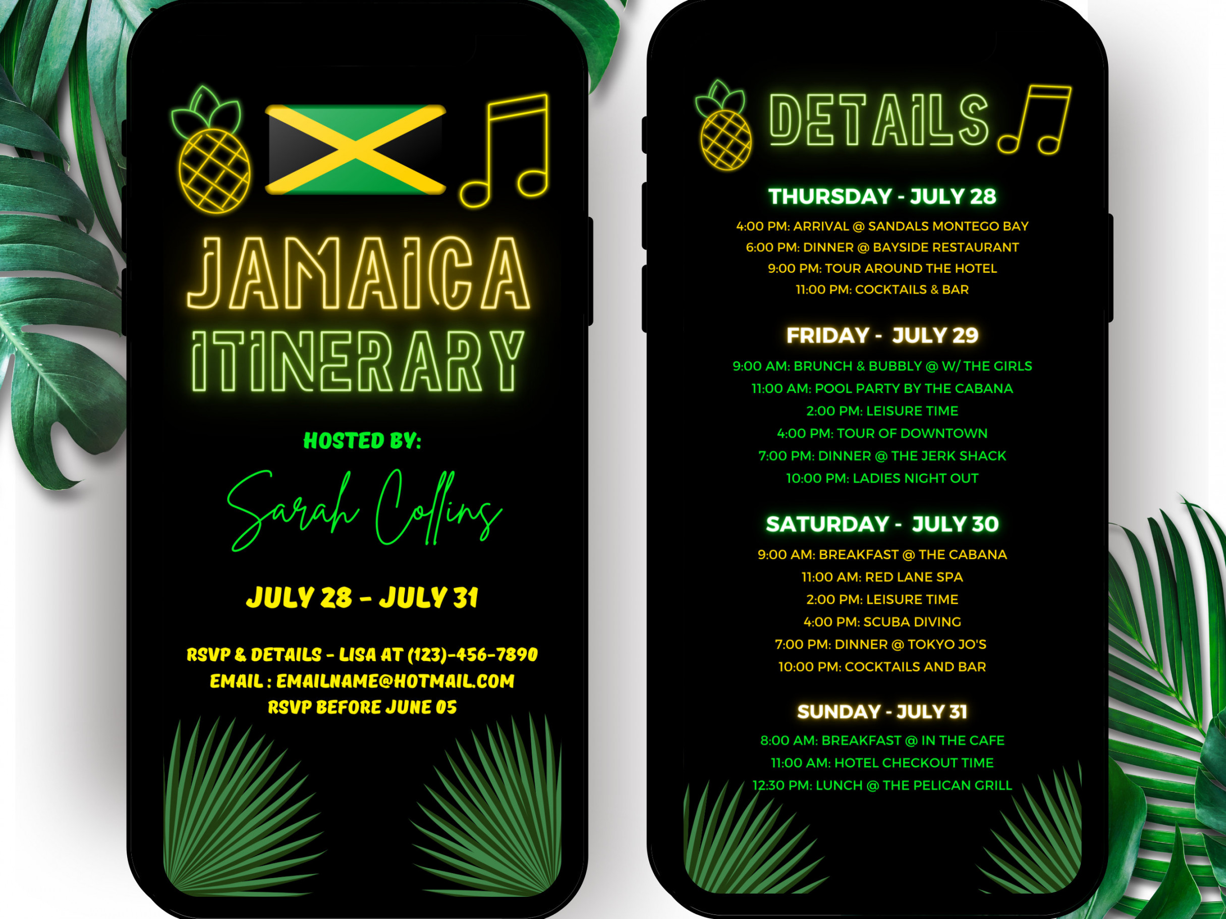 Jamaica Itinerary Weekend Itinerary Destination Itinerary - Etsy