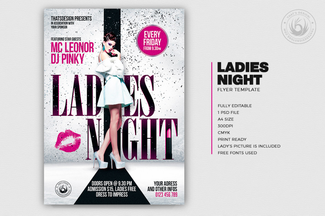 Ladies Night Flyer Poster Template V on Behance