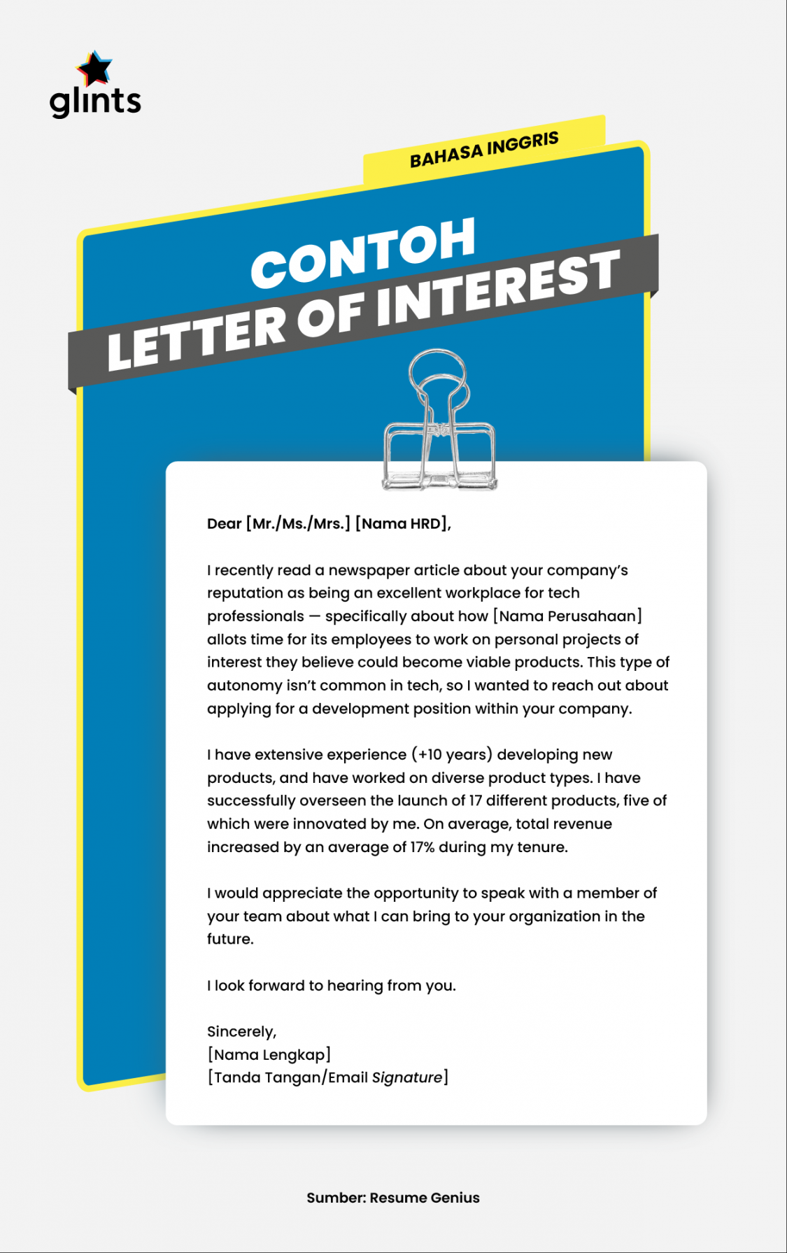 Letter of Interest: Tips dan Contoh Penulisan yang Baik - Glints Blog