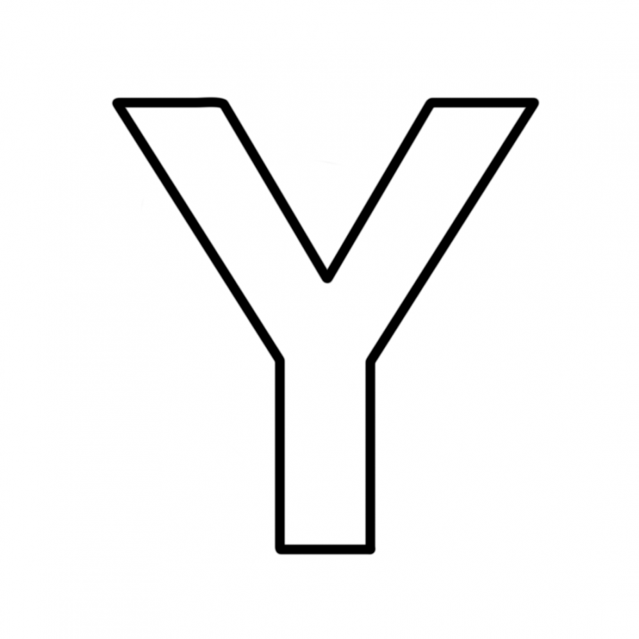 Letters and numbers - Letter Y block capitals