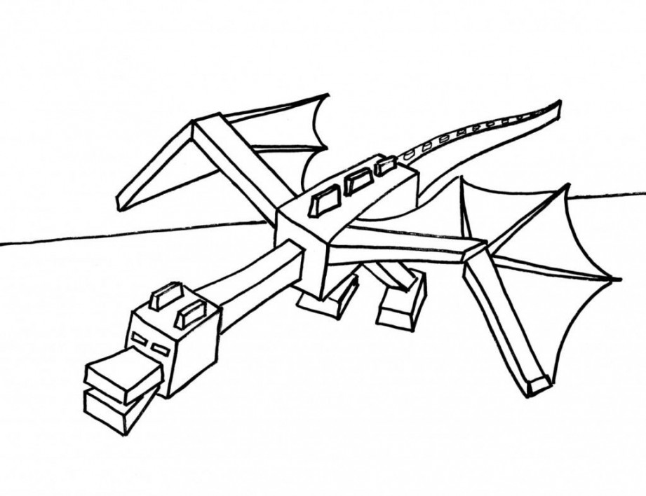 Minecraft Coloring Pages Ender Dragon  Free Coloring Pages