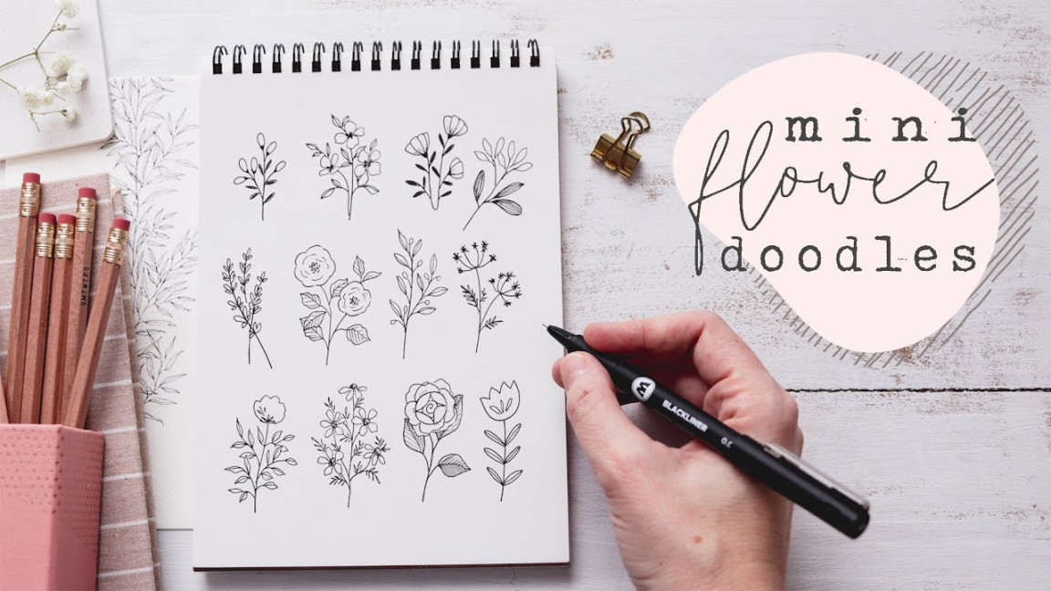 Mini Floral Doodles  Learn To Draw Simple Flowers