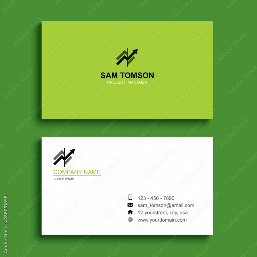 Minimal business card print template design