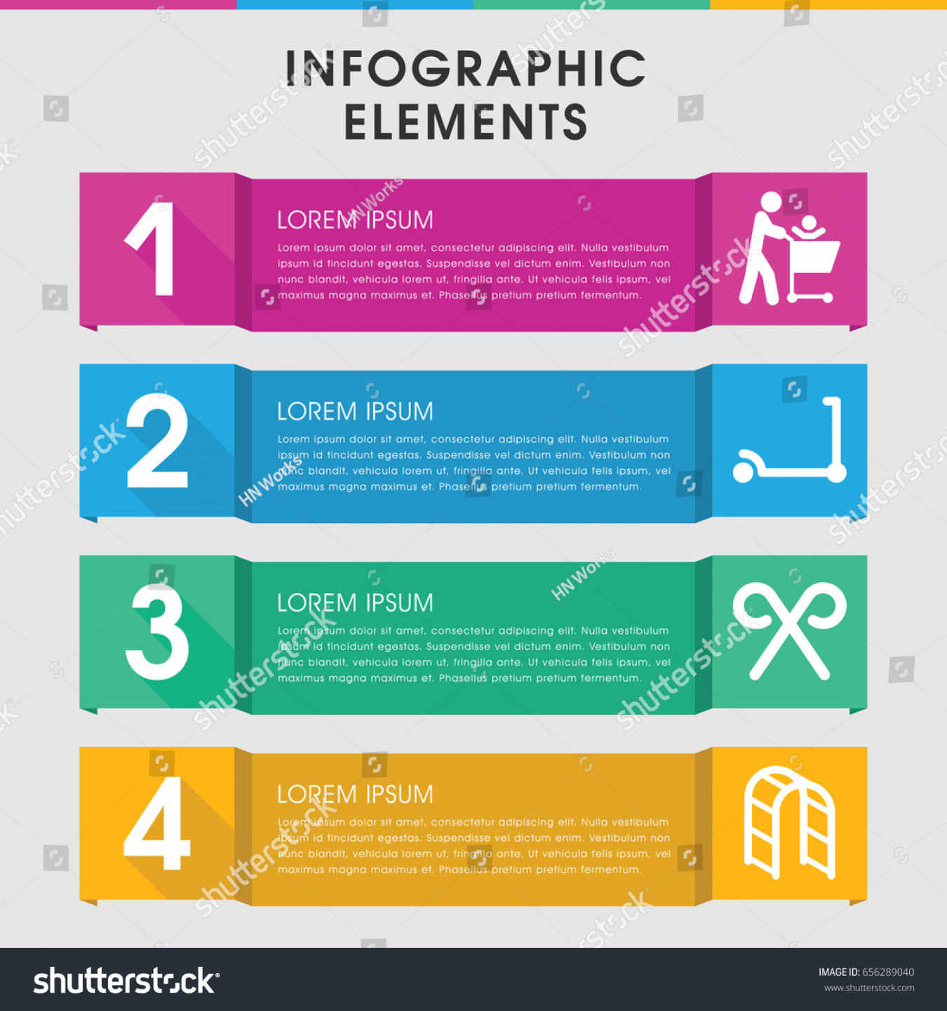 Modern Kids Infographic Template Infographic Design Stock Vector